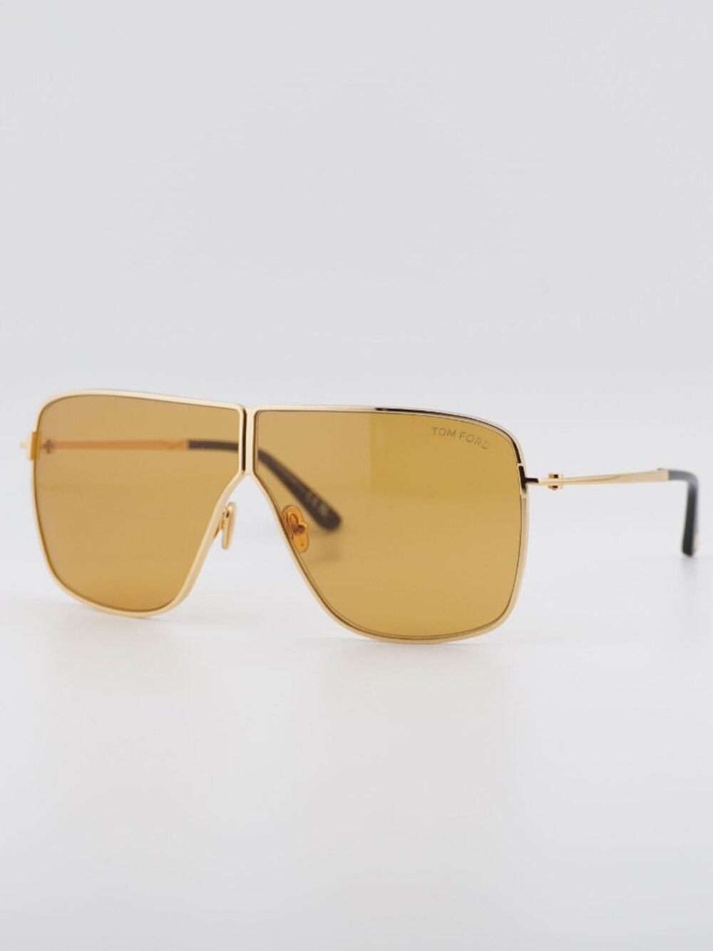 Tom Ford Huxley FT1159 30E Sunglasses Gold Aviator Frame, Gold Lenses